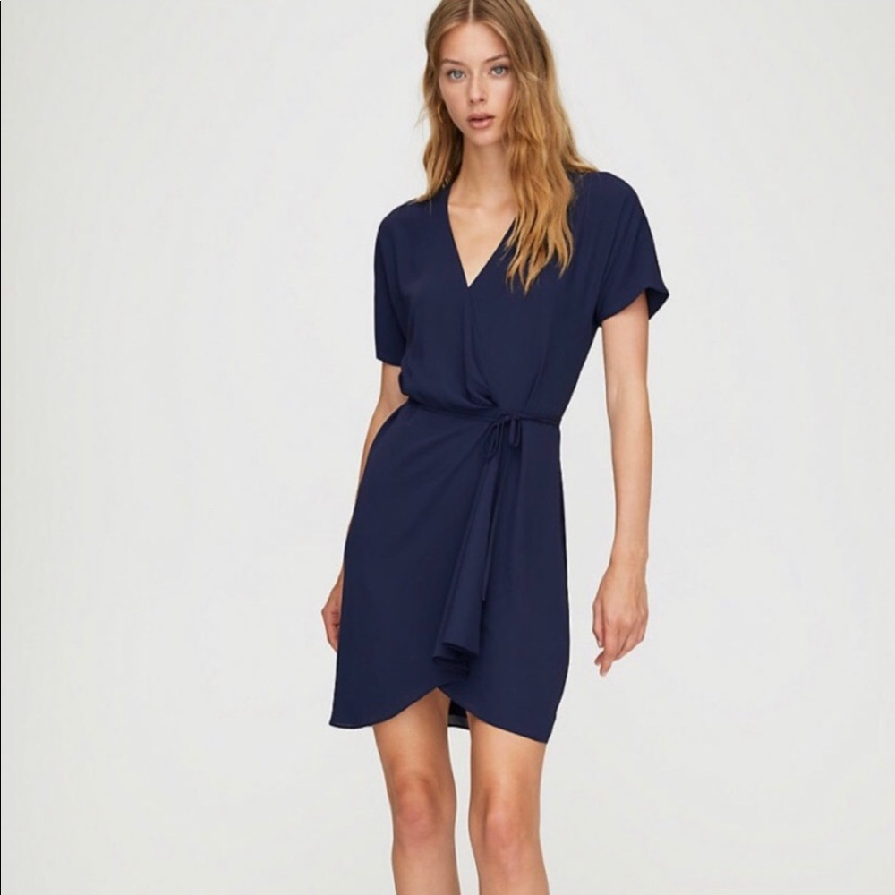 Aritzia Chiffon Wrap Dress